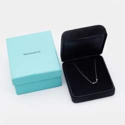 Pre Owned Tiffany & Co. Tiffany T Smile Mini Diamond 18K White Gold Necklace