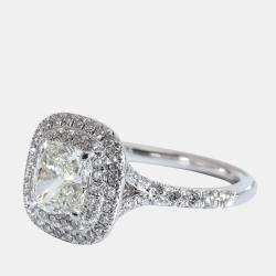 Tiffany & Co. Soleste Engagement Ring in  Platinum H VVS2 1.5 CTW Ring EU 50