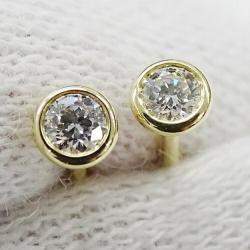 مملوكة مسبقًا Tiffany & Co. Elsa Peretti Diamonds by the Yard 18K Yellow Gold Diamond Earrings
