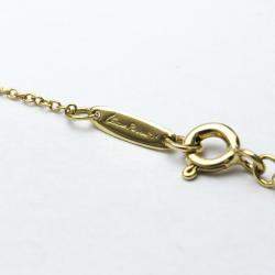 Pre Owned Tiffany & Co. Elsa Peretti Open Heart 18K Yellow Gold Diamond Necklace