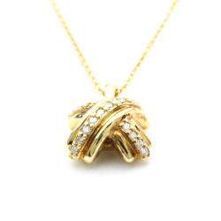 Pre Owned Tiffany & Co. Signature X 18K Yellow Gold Diamond Necklace