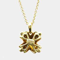 Pre Owned Tiffany & Co. Signature X 18K Yellow Gold Diamond Necklace