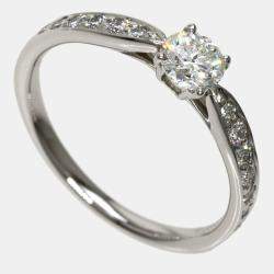 Pre Owned Tiffany & Co. Harmony Platinum Diamond Ring EU 45