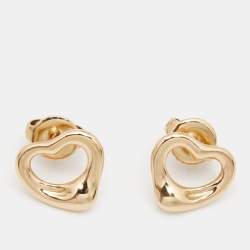 Tiffany & Co. Elsa Peretti  Open Heart 18k Rose Gold Earrings