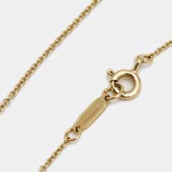 Pre Owned Tiffany & Co. Tiffany Bow 18k Yellow Gold Chain Necklace