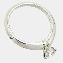 Tiffany & Co. Tiffany Setting Platinum Diamond Ring EU 45