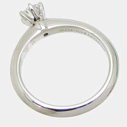 Tiffany & Co. Tiffany Setting Platinum Diamond Ring EU 45