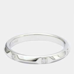 Pre Owned Tiffany & Co. Tiffany True Platinum Diamond Ring EU 54.5