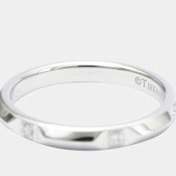 Pre Owned Tiffany & Co. Tiffany True Platinum Diamond Ring EU 54.5