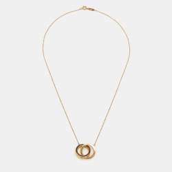 Pre Owned Tiffany & Co. 1837 Interlocking Circles 18k Yellow Gold Necklace