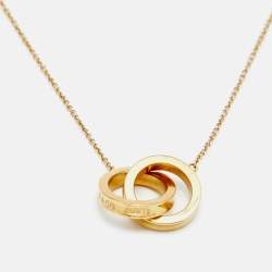 Pre Owned Tiffany & Co. 1837 Interlocking Circles 18k Yellow Gold Necklace