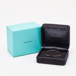 Pre Owned Tiffany & Co. T Wire 18K Rose Gold Narrow Bracelet