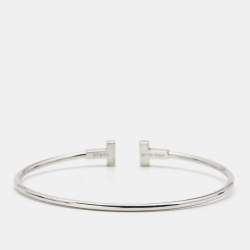 Tiffany & Co. Tiffany T 18k White Gold Narrow Bracelet 