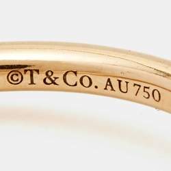 Pre Owned Tiffany & Co. Tiffany T 18k Rose Gold Ring Size 52