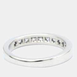 Tiffany & Co. Tiffany Setting Platinum Diamond Ring EU 48