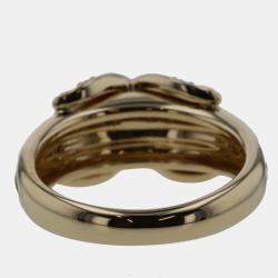 Pre Owned Tiffany & Co. Vintage Signature X 18K Yellow Gold Diamond Ring EU 49