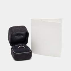 Pre Owned Tiffany & Co. Forever Diamonds Platinum Half Eternity Band Ring 51