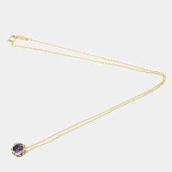 Pre Owned Tiffany & Co. Vintage 18K Yellow Gold Amethyst Necklace
