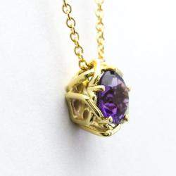 Pre Owned Tiffany & Co. Vintage 18K Yellow Gold Amethyst Necklace