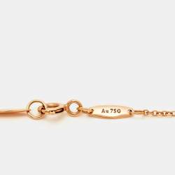 Pre Owned Tiffany & Co. Elsa Peretti Bean Design 18K Rose Gold Pendant Necklace 
