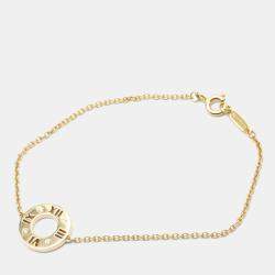 Pre Owned Tiffany & Co. Atlas 18K Rose Gold Diamond Bracelet 15