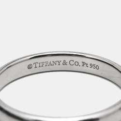 Pre Owned Tiffany & Co. Forever Platinum Wedding Band Ring Size 58
