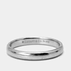 Pre Owned Tiffany & Co. Forever Platinum Wedding Band Ring Size 58