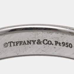 Pre Owned Tiffany & Co. Forever Platinum Wedding Band Ring Size 60
