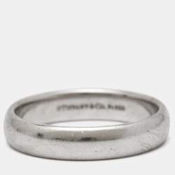 Pre Owned Tiffany & Co. Forever Platinum Wedding Band Ring Size 60