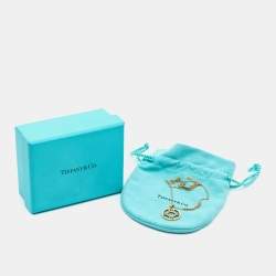 Pre Owned Tiffany & Co. Atlas Diamond 18k Yellow Gold Open Pendant Necklace