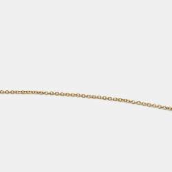 Pre Owned Tiffany & Co. Atlas Diamond 18k Yellow Gold Open Pendant Necklace
