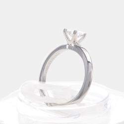 Tiffany & Co. Diamond Platinum Solitaire Engagement Ring EU 47