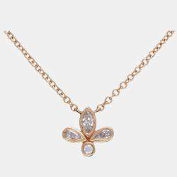 LOUIS VUITTON 18K Pink Gold Diamond Star Blossom Pendant