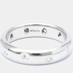 Pre Owned Tiffany & Co. Etoile Platinum Diamond Ring EU 49