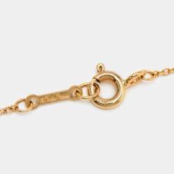 Pre Owned Tiffany & Co. Paloma Picasso Olive Leaf Diamond 18k Yellow Gold Pendant Necklace