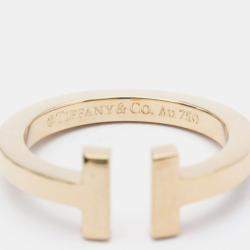 Pre Owned Tiffany & Co. Twire 18K Rose Gold Ring EU 55