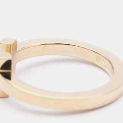 Pre Owned Tiffany & Co. Twire 18K Rose Gold Ring EU 55