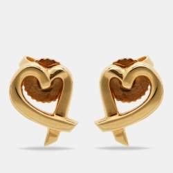 Tiffany & Co. Paloma Picasso Open Heart 18k Yellow Gold Earrings