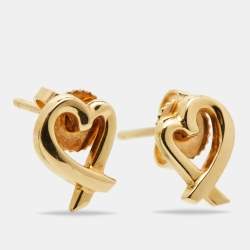 Tiffany & Co. Paloma Picasso Open Heart 18k Yellow Gold Earrings
