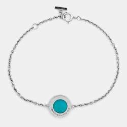 Tiffany & Co. Tiffany T Turquoise Diamond 18k White Gold Bracelet