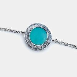 Tiffany & Co. Tiffany T Turquoise Diamond 18k White Gold Bracelet
