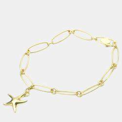 Pre Owned Tiffany & Co. Elsa Peretti Starfish 18K Yellow Gold Bracelet 17
