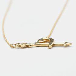 Pre Owned Tiffany & Co. Paloma Picasso Heart Arrow Graffiti 18K Rose Gold Necklace