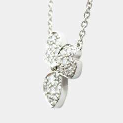 Tiffany & Co. Paper Open Flower Platinum Diamond Necklace 