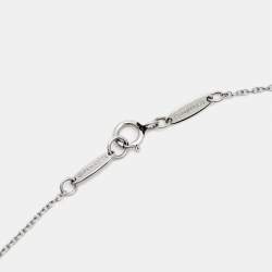Pre Owned Tiffany & Co. Elsa Peretti Teardrop Diamond Platinum Pendant Necklace