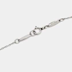Pre Owned Tiffany & Co. Elsa Peretti Teardrop Diamond Platinum Pendant Necklace