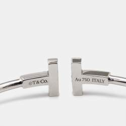 Tiffany & Co. Twire Turquoise Diamonds 18k White Gold Bracelet 