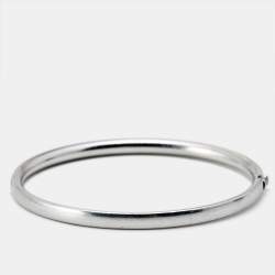 Pre Owned Tiffany & Co. Tiffany Metro Three Row Diamonds 18k White Gold Bracelet