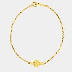 Tiffany & Co. Double T 18k Yellow Gold Bracelet