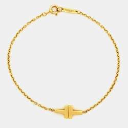 Tiffany & Co. Double T 18k Yellow Gold Bracelet